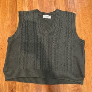 No Comment Green Sweater (small, oversized)